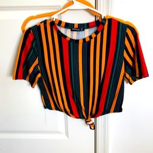 Stripped Crop Top